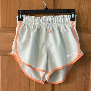 Nike Size Extra Small XS Dri-Fit Women's White and Orange Running Shorts